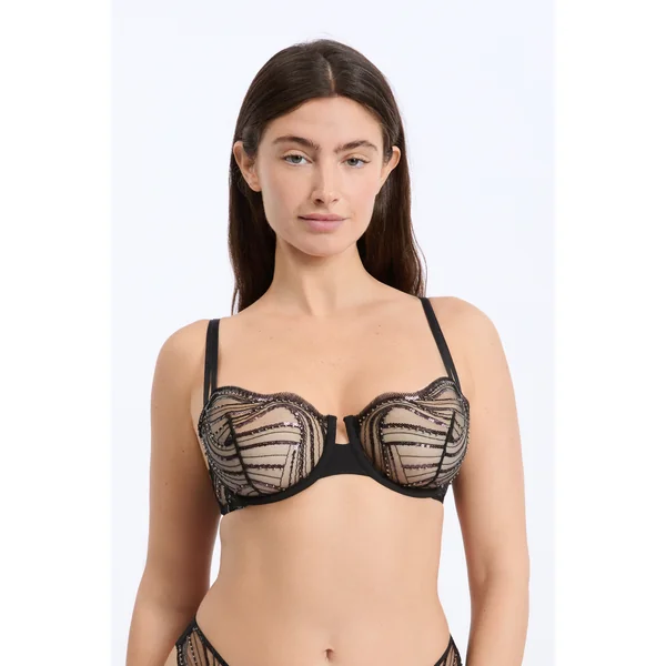 Soutien-gorge N.9 - Balconnet en broderie perlée
