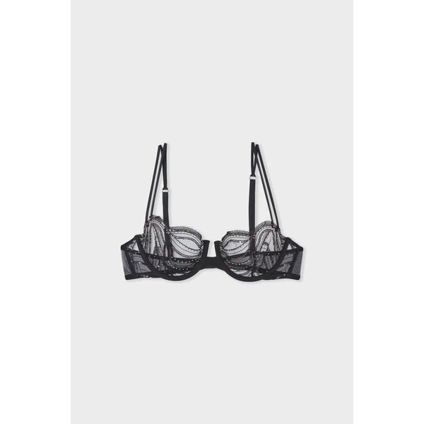 Soutien-gorge N.9 - Balconnet en broderie perlée