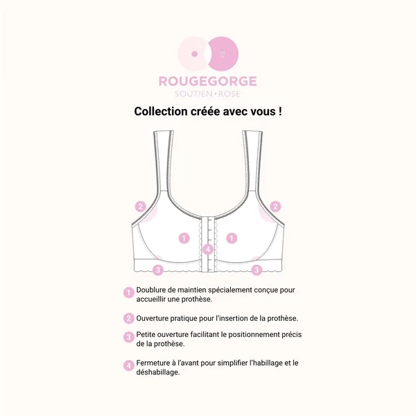 Soutien-gorge Post opératoire Brassière ECRU