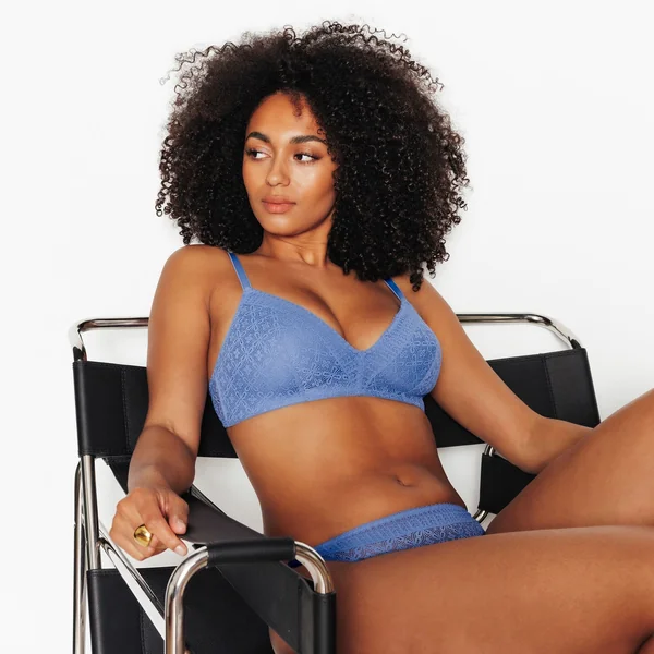SOUTIEN-GORGE SANS ARMATURES AMPLI BLEU