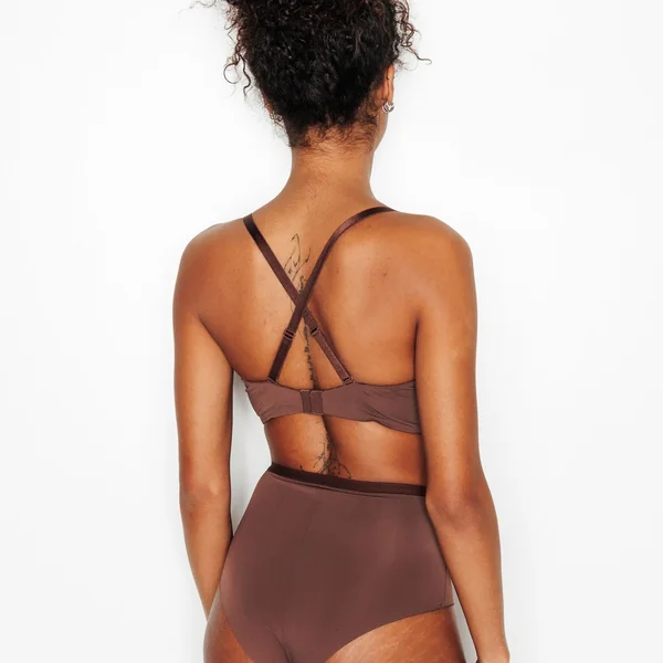 SOUTIEN-GORGE SANS ARMATURES MICROFIBRE MARRON
