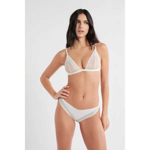 Soutien-gorge triangle en dentelle
