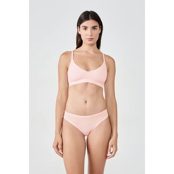 Soutien-gorge triangle en microfibre avec pads amovibles
