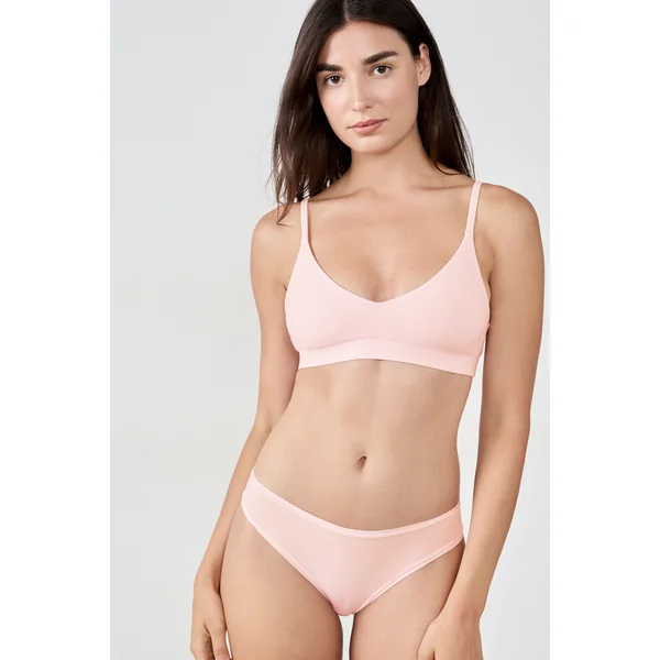 Soutien-gorge triangle en microfibre avec pads amovibles