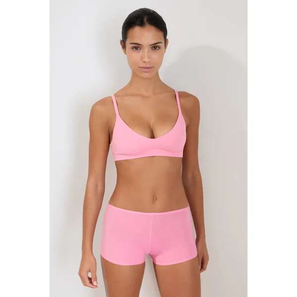 Soutien-gorge triangle en microfibre avec pads amovibles