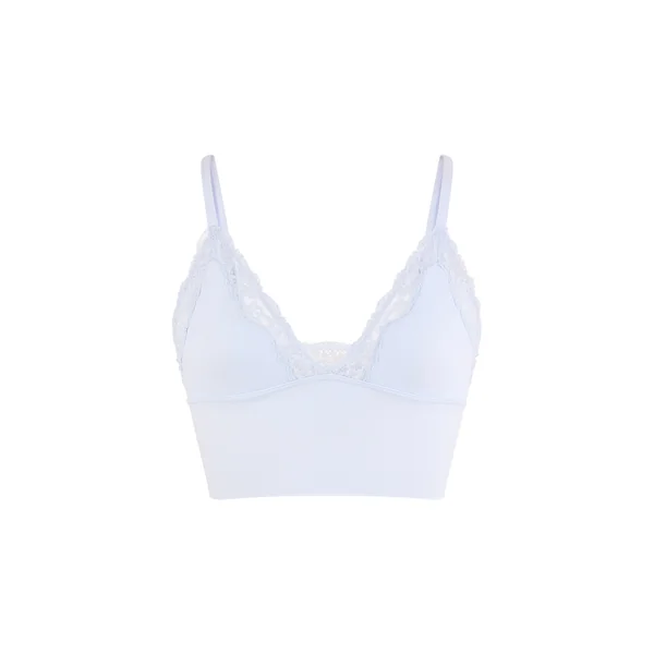 Soutien-gorge triangle en microfibre et dentelle