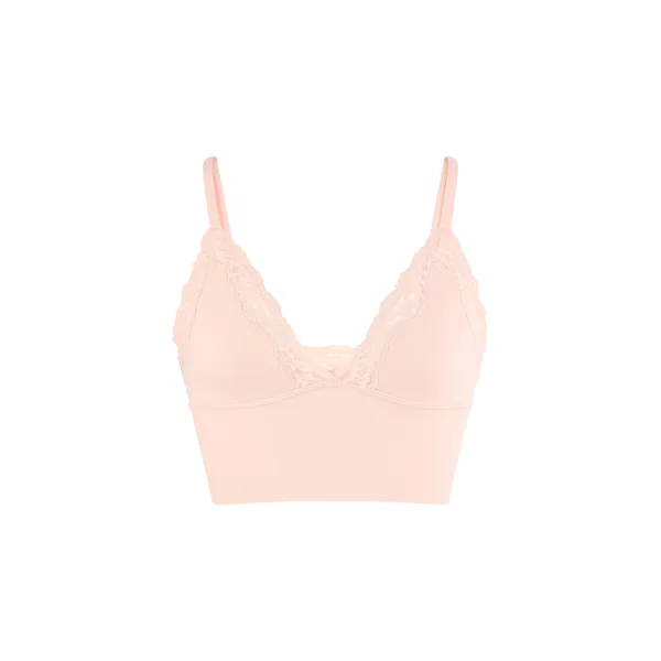 Soutien-gorge triangle en microfibre et dentelle