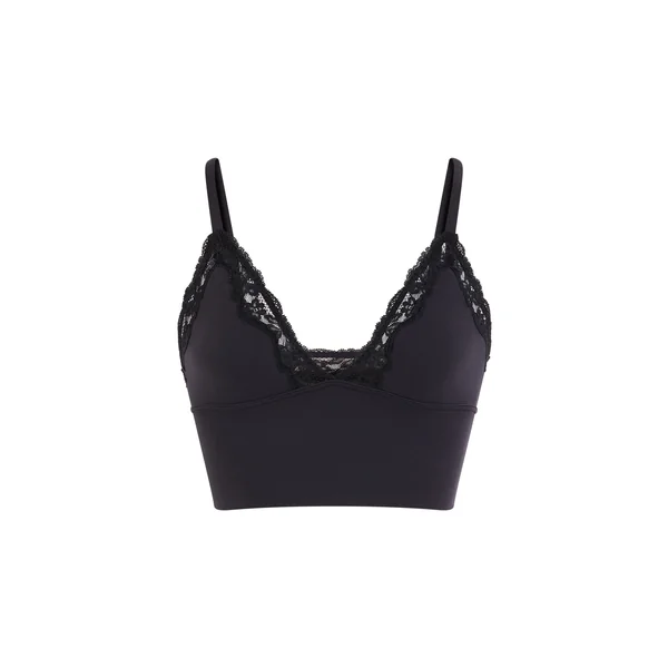 Soutien-gorge triangle en microfibre et dentelle