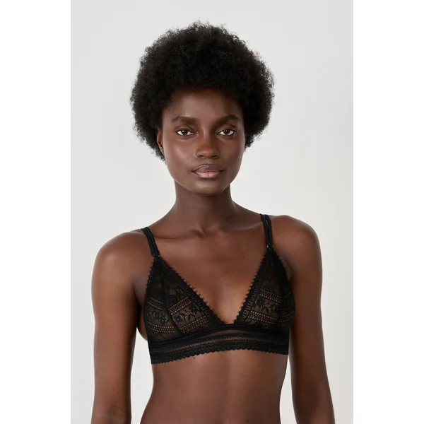 Soutien-gorge triangle sans armartures en dentelle