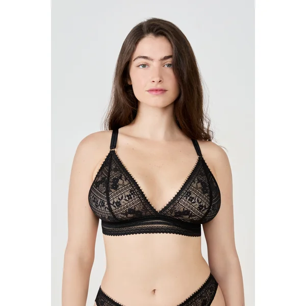 Soutien-gorge triangle sans armartures en dentelle