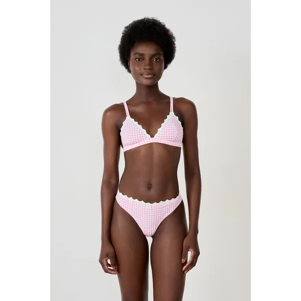 Soutien-gorge triangle sans armatures avec broderie