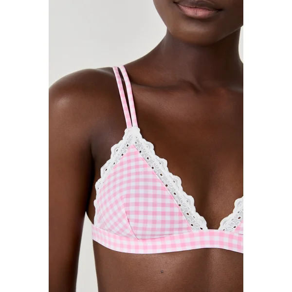 Soutien-gorge triangle sans armatures avec broderie