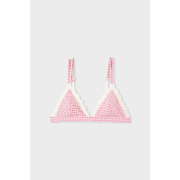 Soutien-gorge triangle sans armatures avec broderie