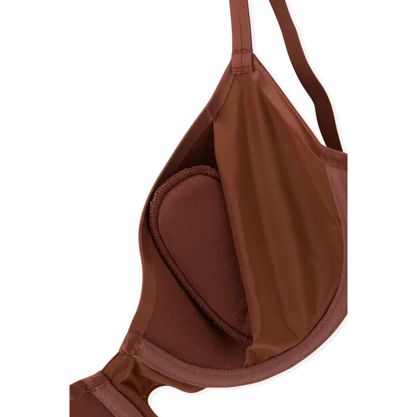 Soutien-gorge triangle sans armatures satiné