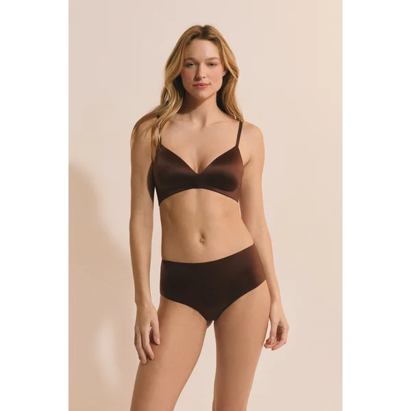 Soutien-gorge triangle sans armatures satiné