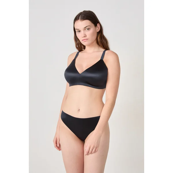 Soutien-gorge triangle sans armatures satiné