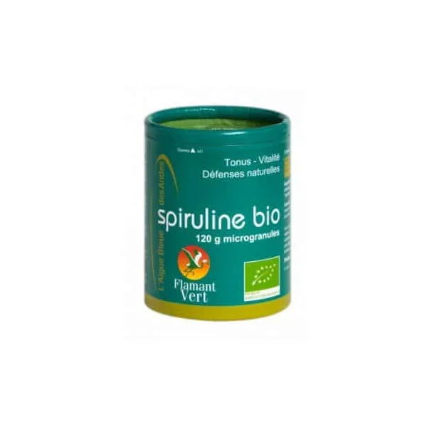 Spiruline Bio microgranules Flamant Vert 120 g