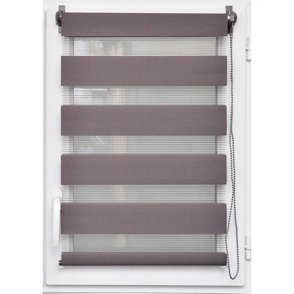 Store enrouleur jour nuit gris anthracite 75x180cm
