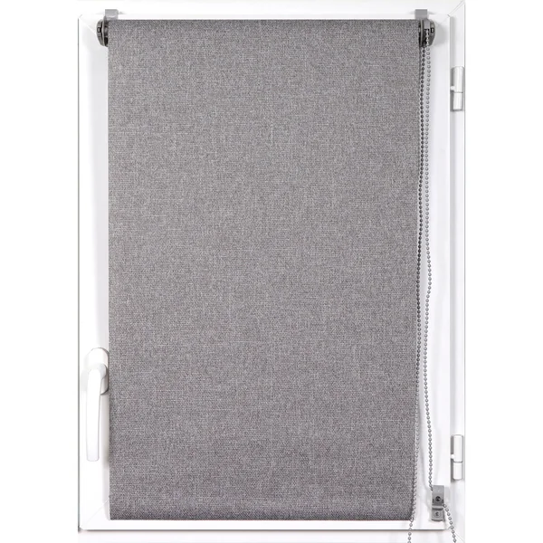 Store enrouleur tamisant texturé gris 45x180cm