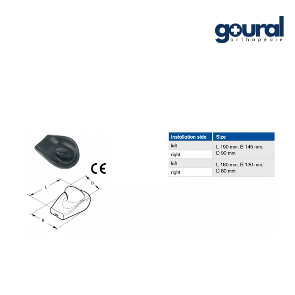 Support de main type corne pour fauteuil roulant type I