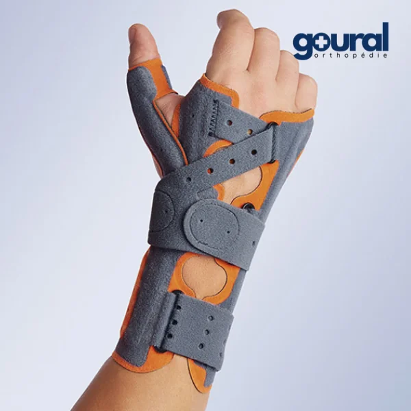Support de pouce pour orthèse d'immobilisation poignet-pouce