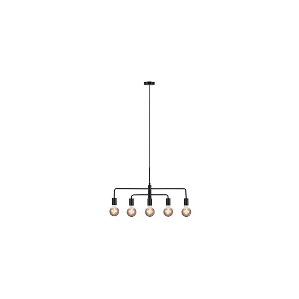 Suspension Gloom 5 lumières E27 25W IP20 ⌀ 68,5 cm noir
