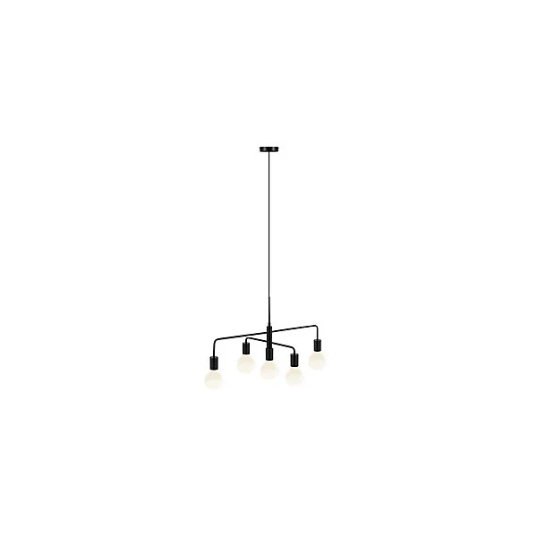 Suspension Gloom 5 lumières E27 25W IP20 ⌀ 68,5 cm noir