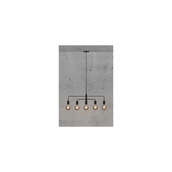 Suspension Gloom 5 lumières E27 25W IP20 ⌀ 68,5 cm noir