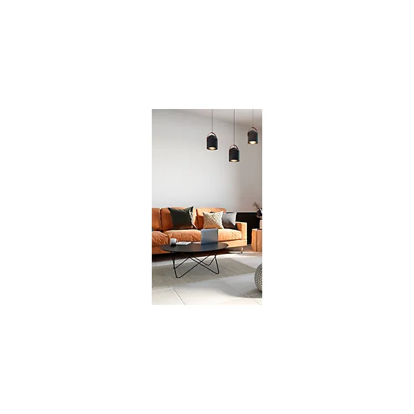 Suspension Hayott noir E27 15W IP20 Ø25 x H. 120 cm