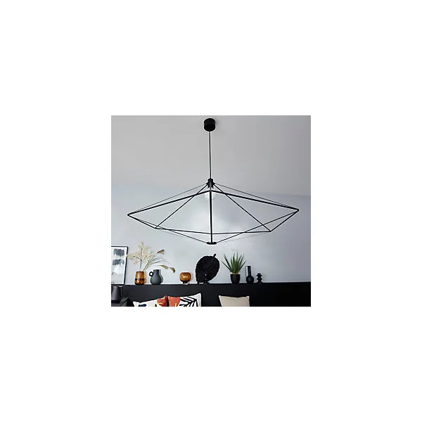 Suspension Heyka E27 IP20 noir 120 cm