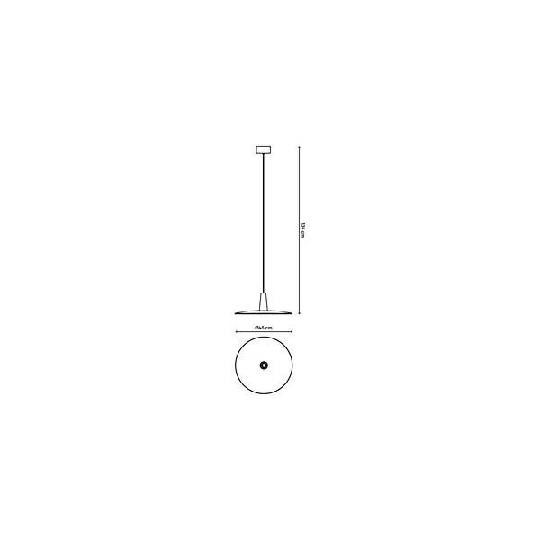 Suspension Hibonit E27 IP20 blanc 45cm