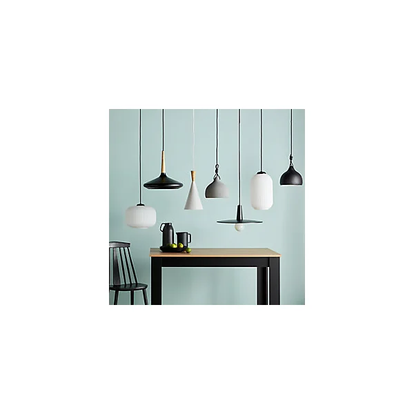 Suspension Hibonit E27 IP20 noir 45cm