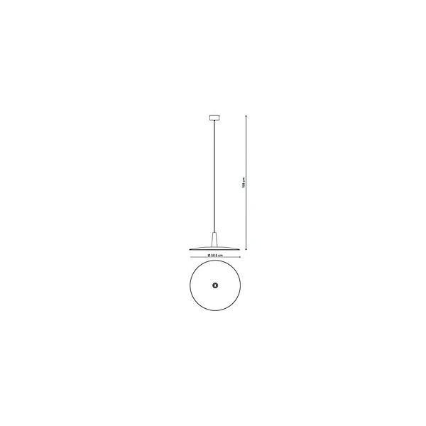 Suspension Hibonit E27 IP20 noir 58cm