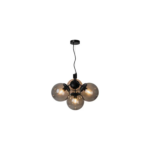 Suspension Ivona 4 lumières E27 28W IP20 41,5 x 54,2 cm noir