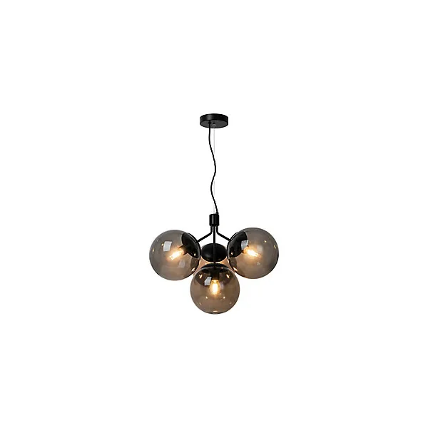 Suspension Ivona 4 lumières E27 28W IP20 41,5 x 54,2 cm noir