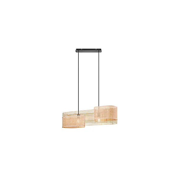 Suspension Jaffna 2 lumières réglable E27 IP20 60W Nordlux naturel