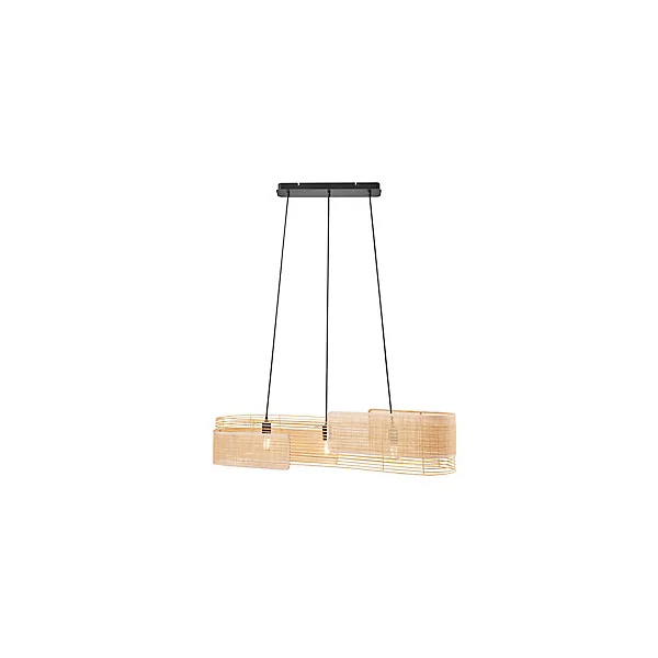 Suspension Jaffna 3 lumières réglable E27 IP20 60W Nordlux naturel