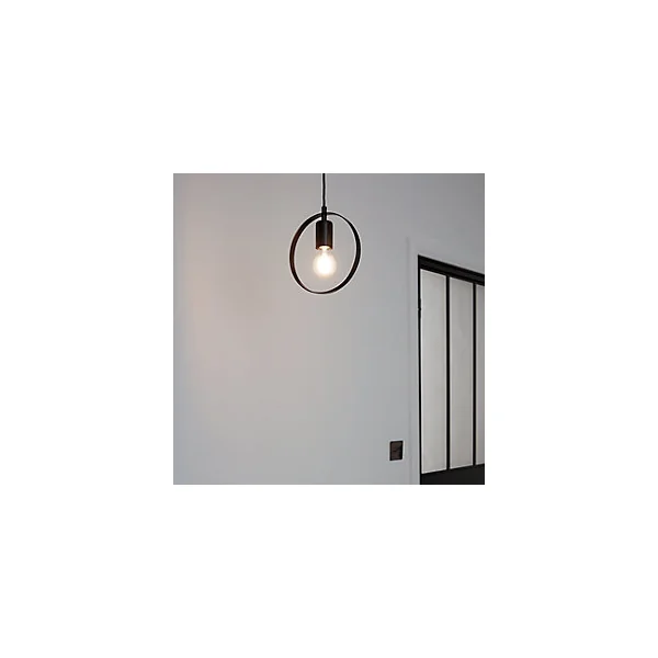 Suspension Kaitains E27 IP20 ⌀20cm noir