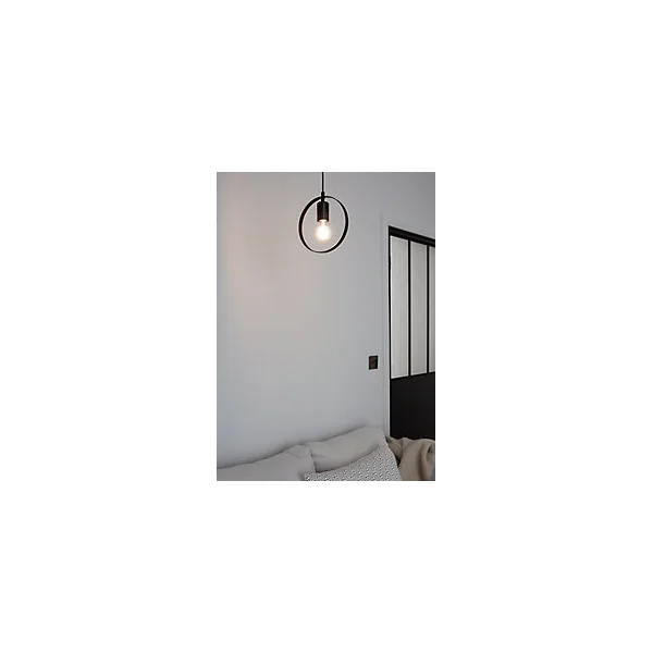 Suspension Kaitains E27 IP20 ⌀20cm noir