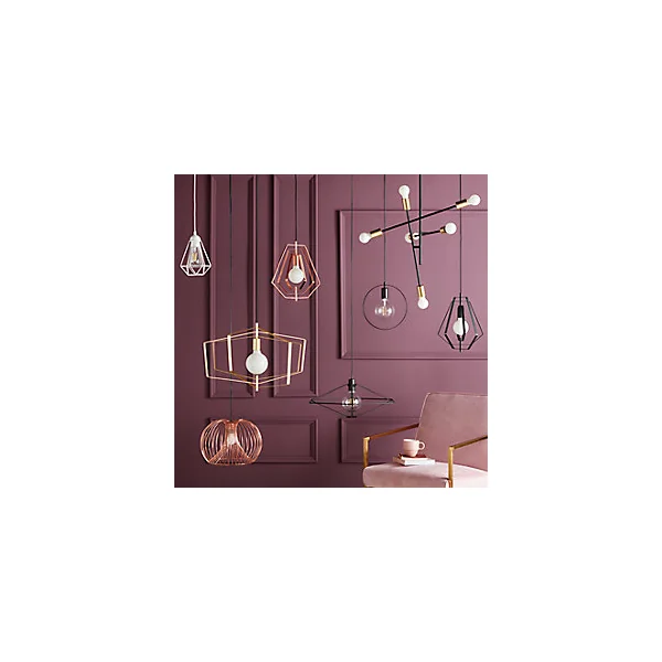 Suspension Kaitains E27 IP20 ⌀20cm noir