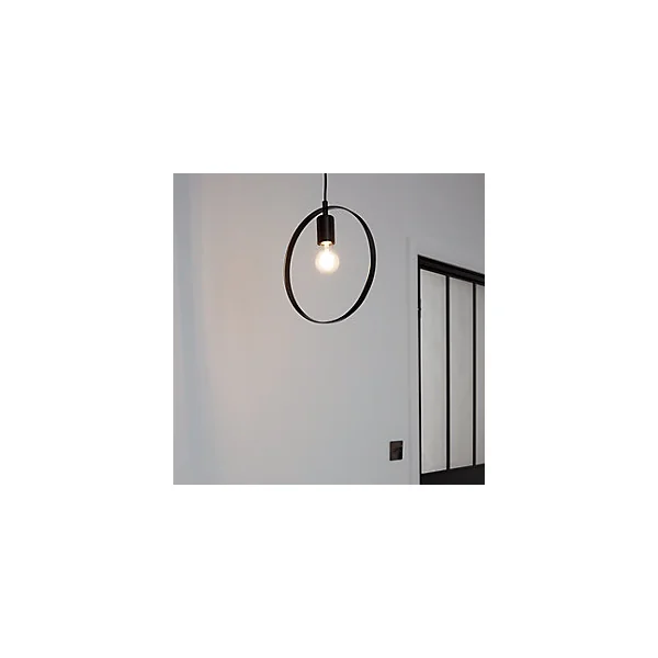 Suspension Kaitains E27 IP20 ⌀28cm noir