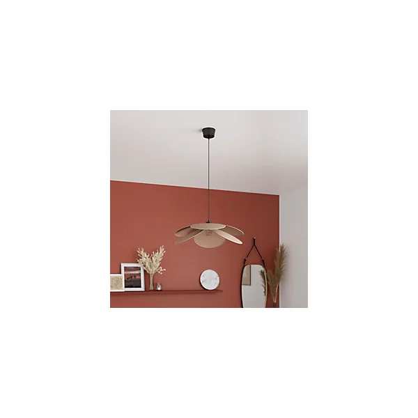 Suspension Kenya E27 15W ⌀70xH.100cm noir GoodHome