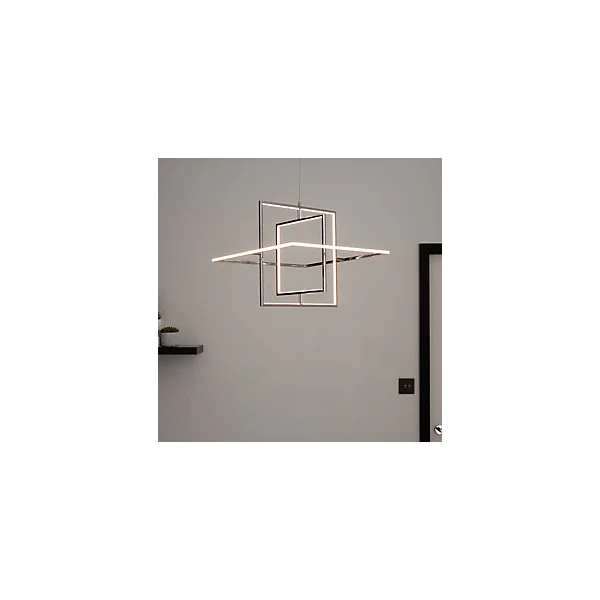Suspension Kohmani 3 lampes LED intégrée argent