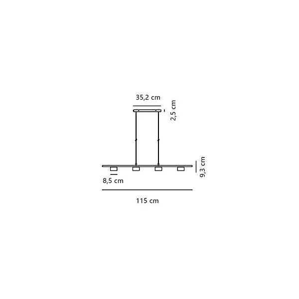 Suspension LED Cycle IP20 16W 4x350lm Nordlux noir dimmable