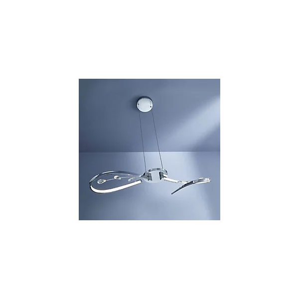 Suspension LED Dunalux Arabesque chrome l.62 cm