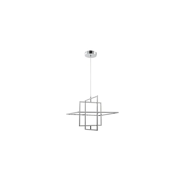 Suspension LED intégrée Kohmani 1700lm 30W IP20 GoodHome argent