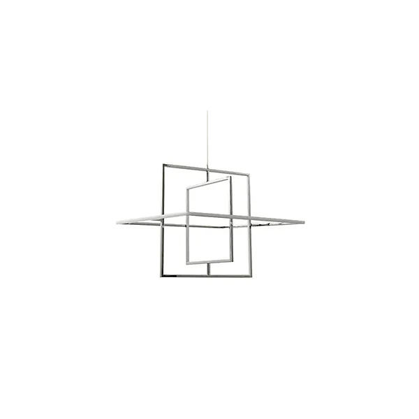 Suspension LED intégrée Kohmani 1700lm 30W IP20 GoodHome argent