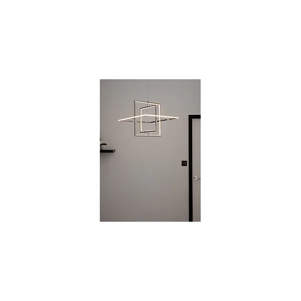 Suspension LED intégrée Kohmani 1700lm 30W IP20 GoodHome argent