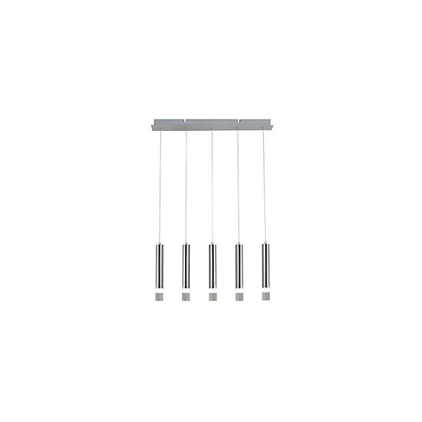 Suspension LED intégrée Rossak 2500lm 27W IP20 GoodHome argent