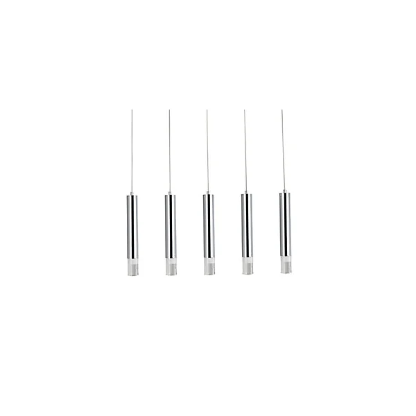 Suspension LED intégrée Rossak 2500lm 27W IP20 GoodHome argent